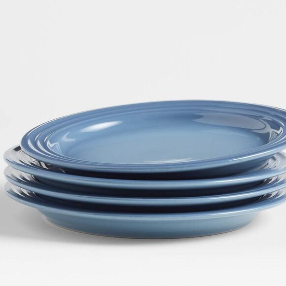 Le Creuset Salad Plates Set Of 4- Chambray Blue - Picture 1 of 9